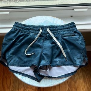 Vuori Blue Camo Athletic Shorts